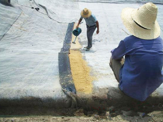 防水毯施工現(xiàn)場-搭接